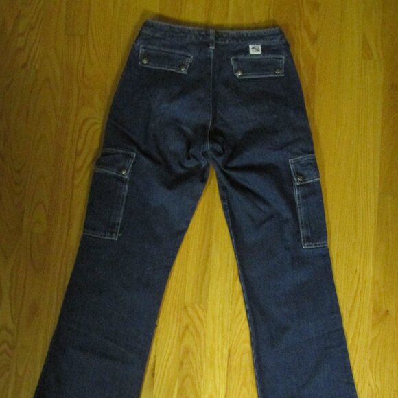 SILVER BOY'S SIZE 27 x 33 JEANS MED BLUE SLUB DENIM CARGO PANTS WORK FARM - Picture 9 of 15